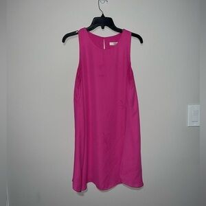 Vibrant Pink Sleeveless Dress Hot pInk slip dress Sans Souci Medium
